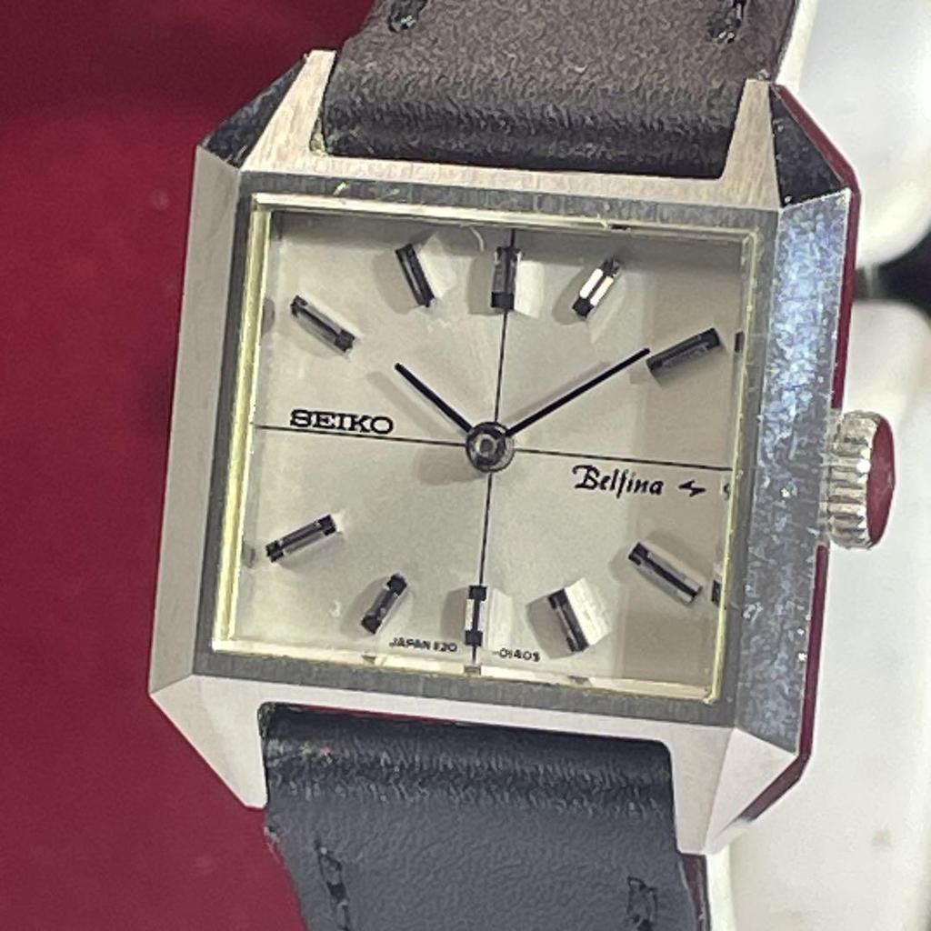 [USED] Stored 70s Seiko Belfina Manual Winding Watch with Genuine Buckle, Made In Japan