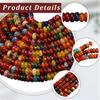 1 Strand Natural Agate Beads Strands Dyed & Heated Rondelle Mixed Color 4~5x1.5~2mm Hole: 0.7mm about 190~216pcs/strand 14.61~15.35 inch(37.1~39cm)