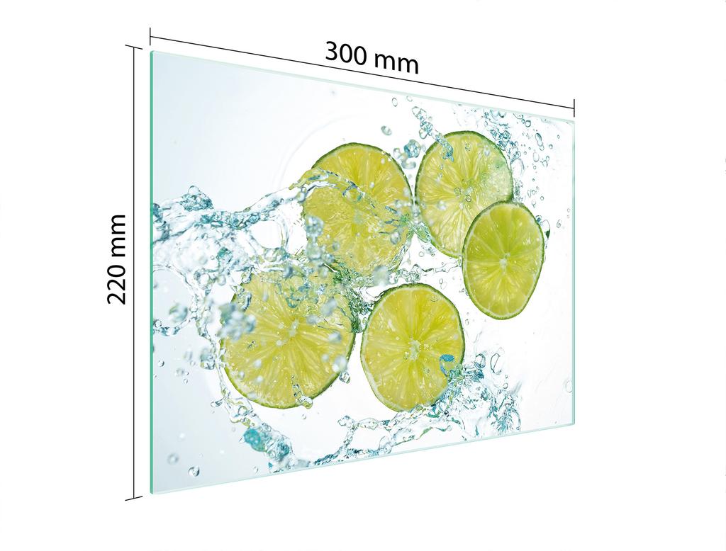 SZKLANA DESKA DO KROEJNIA 30x22 LIMONKA