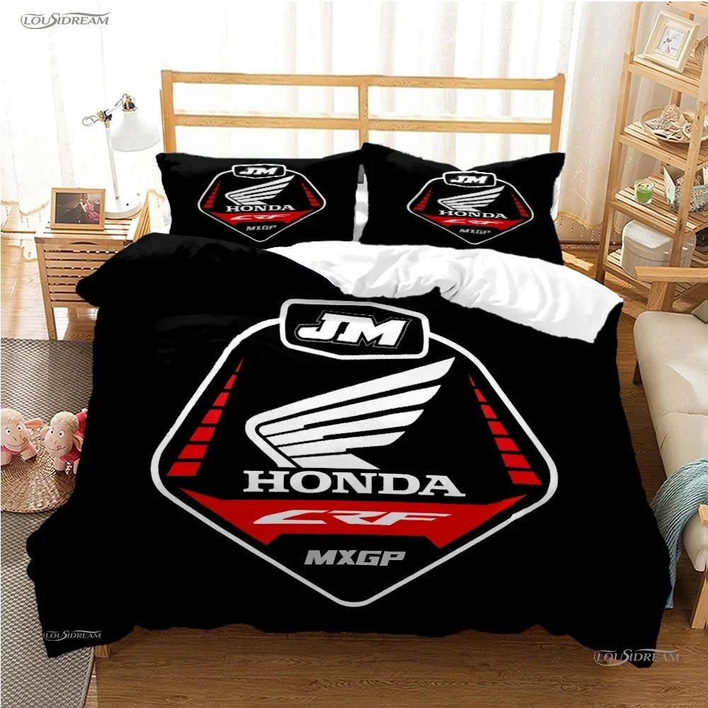 

Hrc-Honda Motorcycle Logo Duvet Cover Comforter Bedding Sets Soft Quilt Cover And Pillowcases For Teens Single Double Queen King US Twin(172*218cm)3pcs