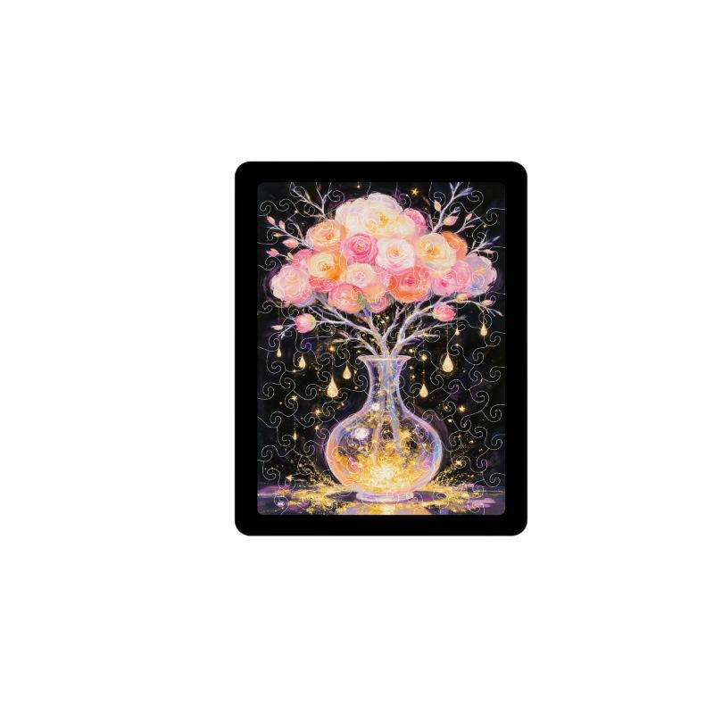 Gilt Vase Bouquet Puzzle Decorative Ornament High-End Light-Transmitting Acrylic Puzzle