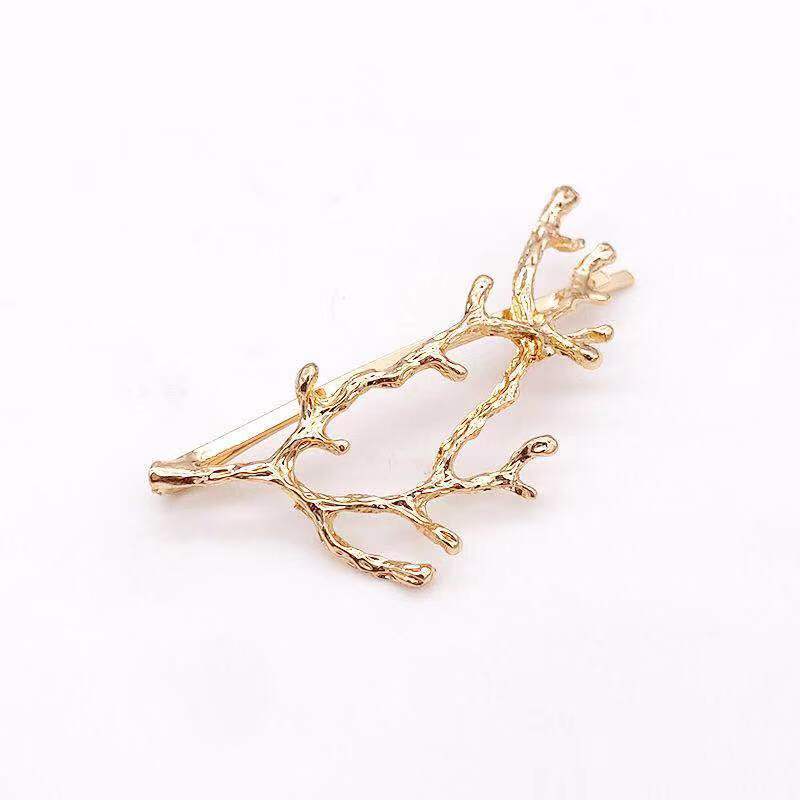 Branch Inspired Hair Clip Hairpin Metal Hair Barrette Decorative Hair Accessory for Women Girls Stylish Hair Ornament One Size золотой