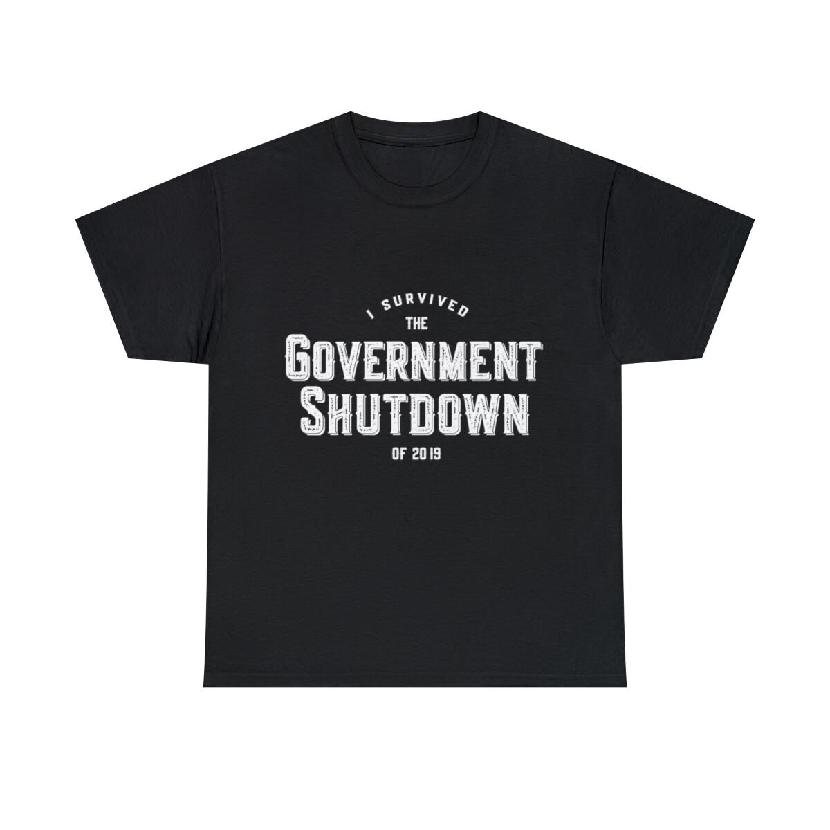 I Survived The Government Shutdown Of 2019 Graphic Tee Shirt, S-5XL M