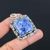 Daughters Day Sale 925 Silver Natural Sodalite Birthday Wife Bezel Boho Pendant