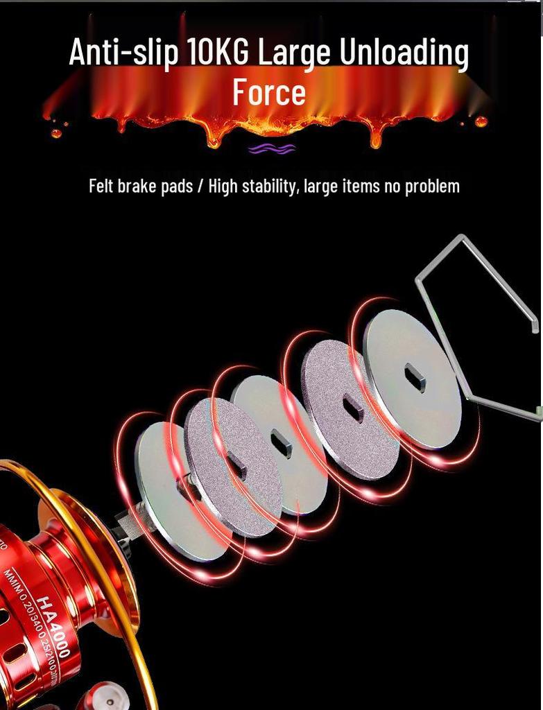 All-Metal Fire Lizard Deep Sea Saltwater Resistant Spinning Fishing Reel