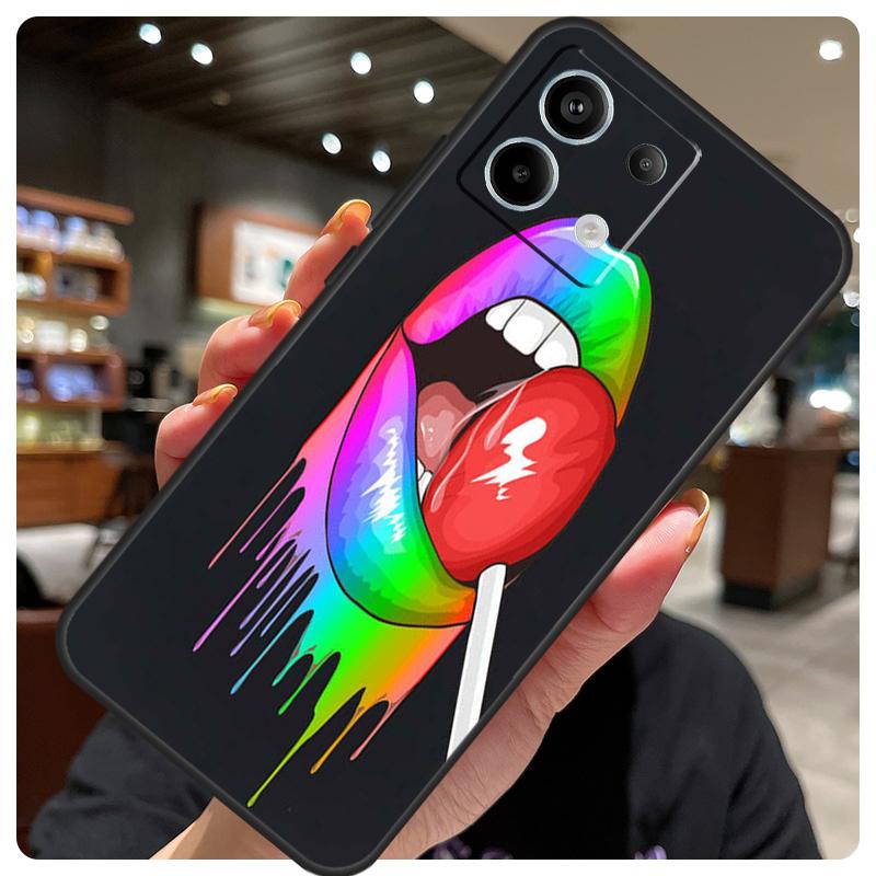 

Sexy Lips KISS Case For Xiaomi Redmi Note 12 9 10 11 13 14 15 Pro Plus Cover For Redmi 13C 12C 10C 14C 15 C Redmi Note 9