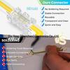 Solderless 2p LED Strip Connector - Transparent Crystal Buckle for 8mm/10mm, No Dark Areas
