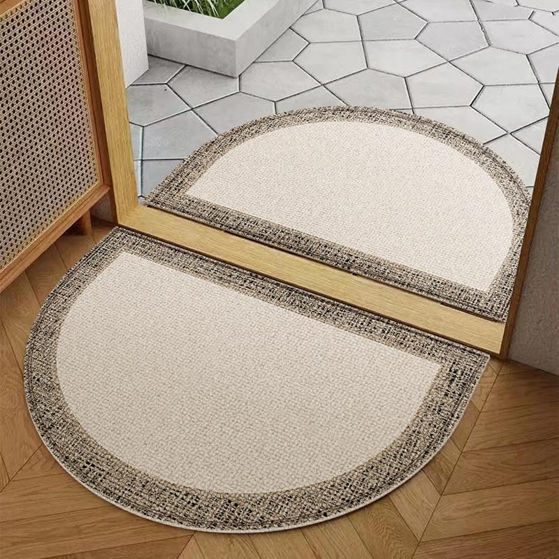 Semi-Circular Entry Floor Mat - High-End Indoor and Outdoor Entrance Foot Mat for Kitchen Carpet - Home Decoration