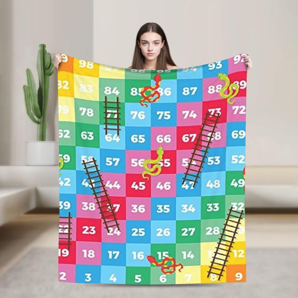 Snakes and Ladders Blanket Soft Funny Plush Bedding Throws For Living Room Picnic Flannel Bedspread Bed Cover