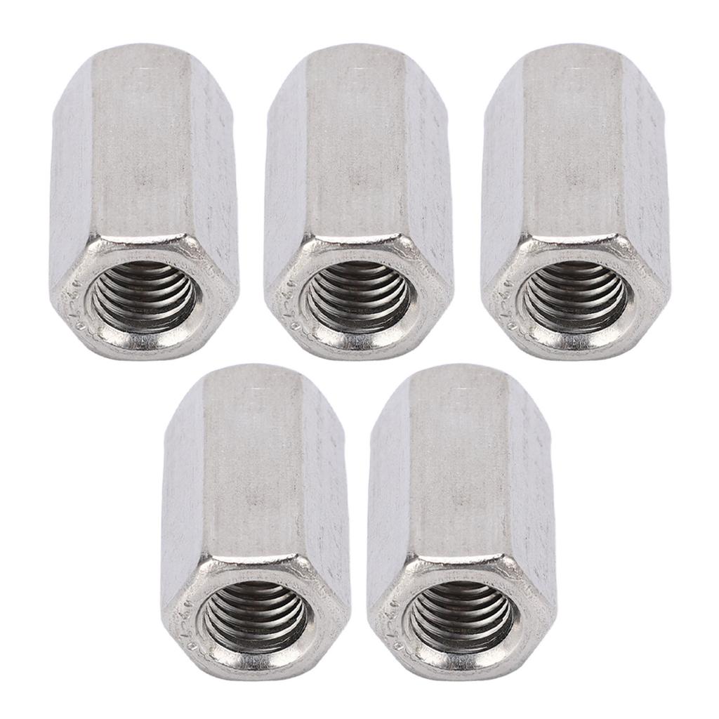 5PCS Metric Hex Coupling Nut M12 X 1.75 19 L35mm Stainless Steel Long Rod Coupling Hex Nut for Hanging