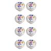 8Pcs European Style Ceramics Cabinet Knob Single Round Pulls Orchids Motifs Door Knob And Handles For Dresser Drawer Wardrobe
