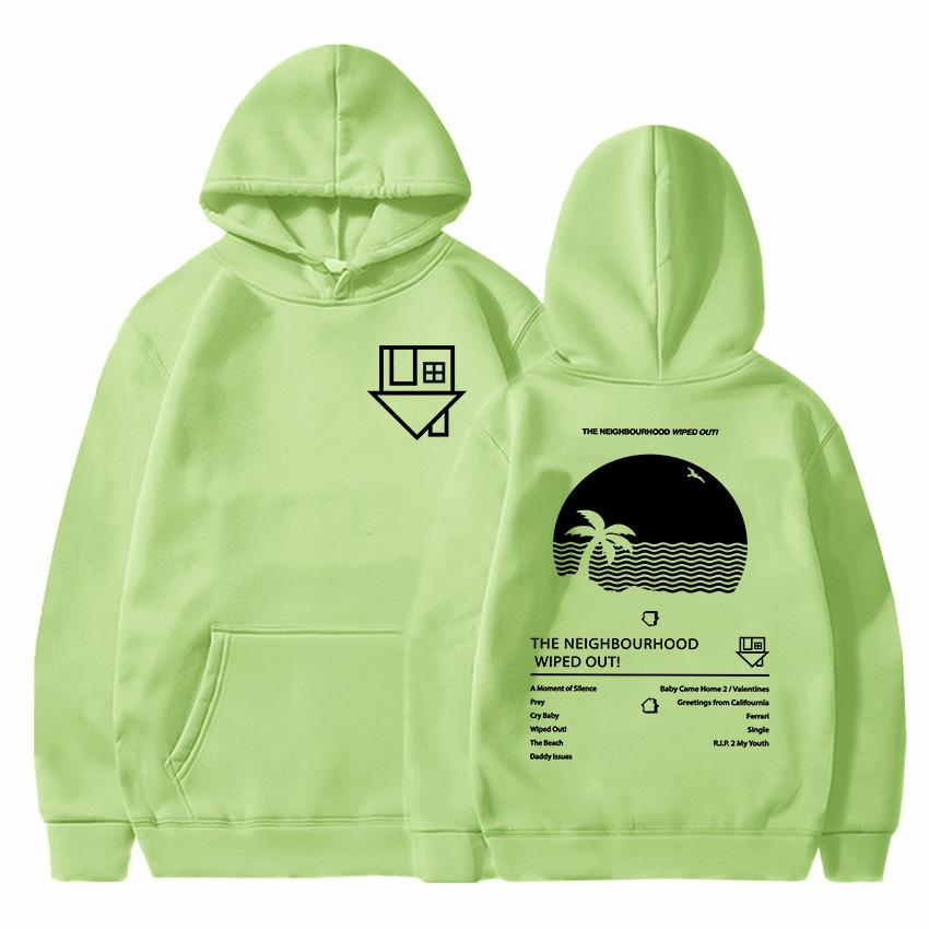 Album Wiped Out Printing Hoodies NBHD The Neighbourhood Band Sweatshirts LongSleeve Hooded Pullovers Women Men Clothes Sudaderas