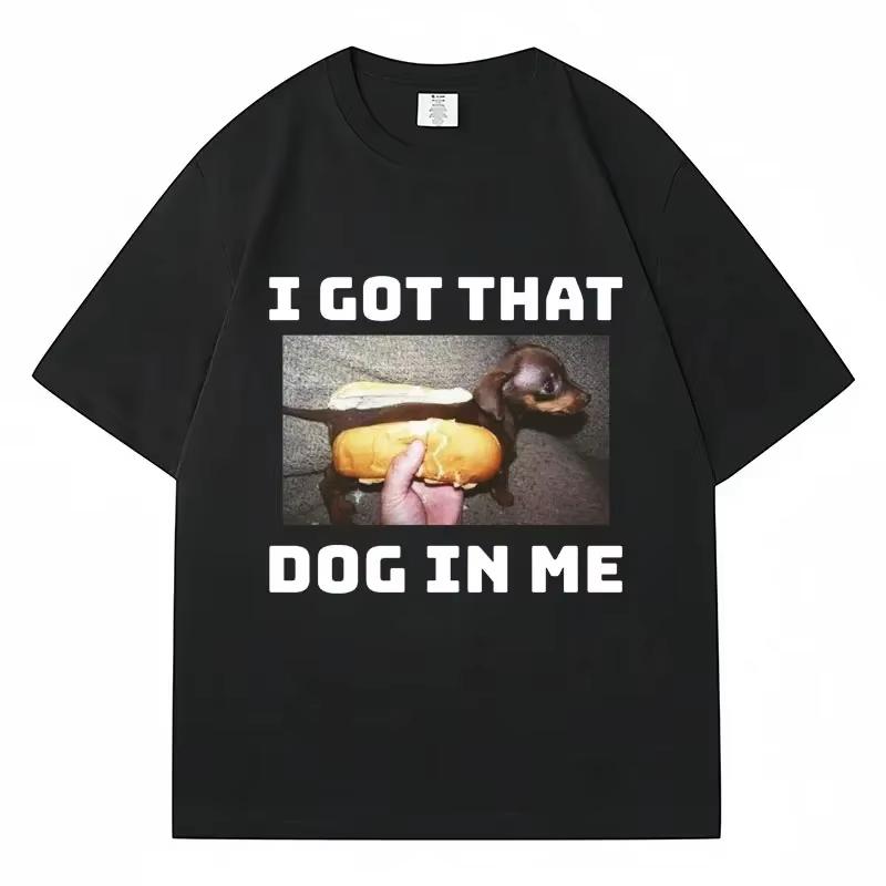 

Повседневная одежда Мужские рубашки I Got That Dog In Me Meme Футболка Смешная собака Юмор Графический Винтаж Короткий рукав Оверсайз Уличный Топ S