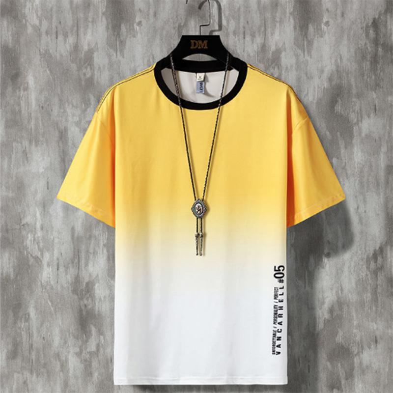 Summer Sports and Leisure Ice Cool Suit Men's Short-sleeved Trend Gradient Shorts Two-piece Set