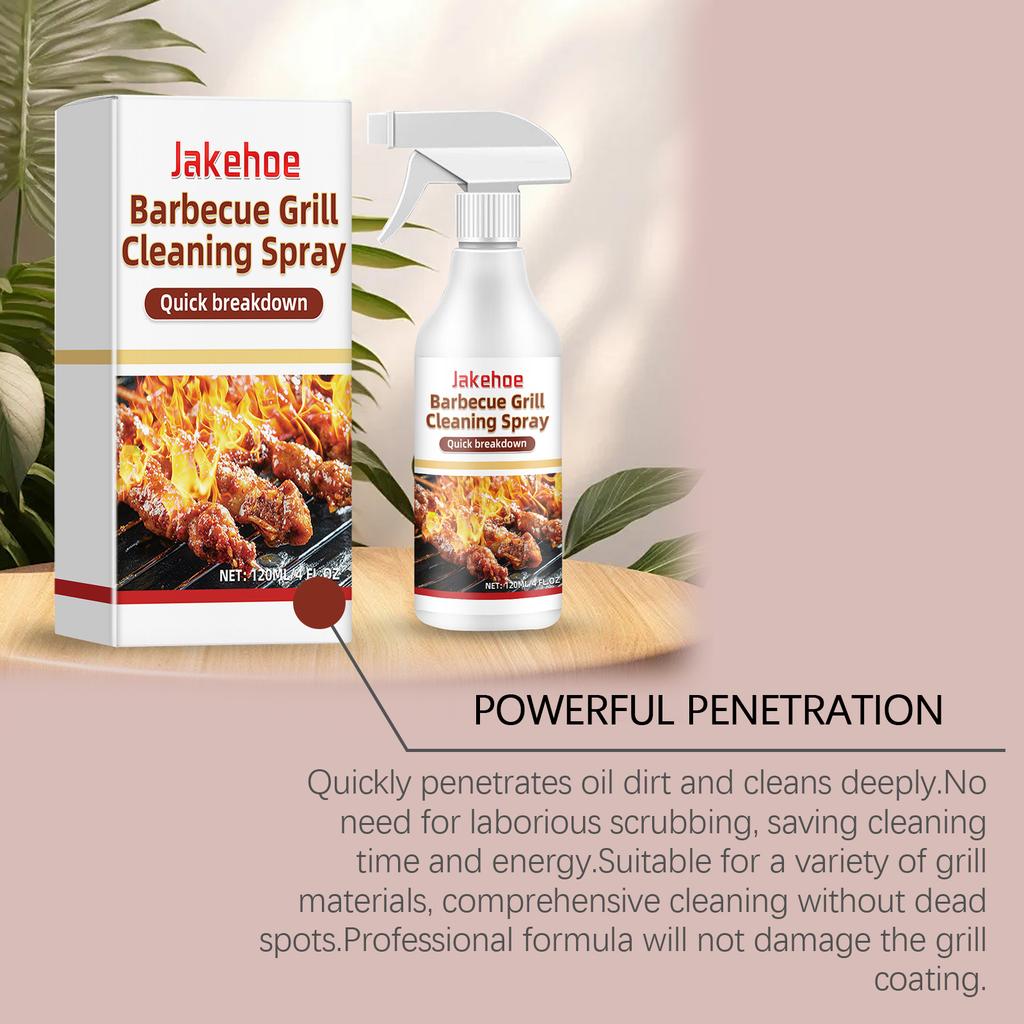 Grill Cleaning Spray For Degreasing And Cleaning Grill Grates Removes Grease Cleans Burnt-On Food Barbecue Cleaning Spray
