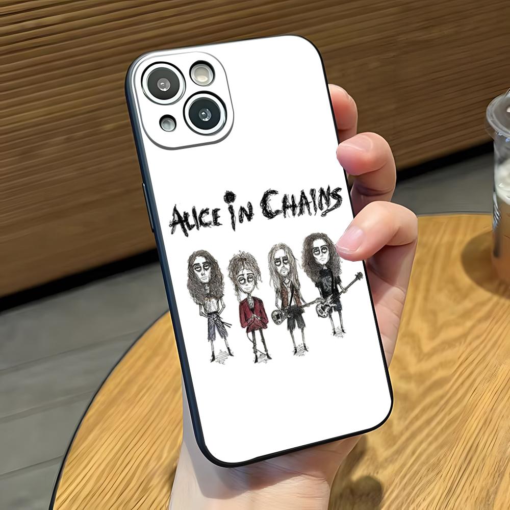 Band A_Alice In C_Chains Phone Case For IPhone 17 Pro Max 16 15 14 Pro Max 13 11 X Xs Xr 8 7Plus Silicone Cover