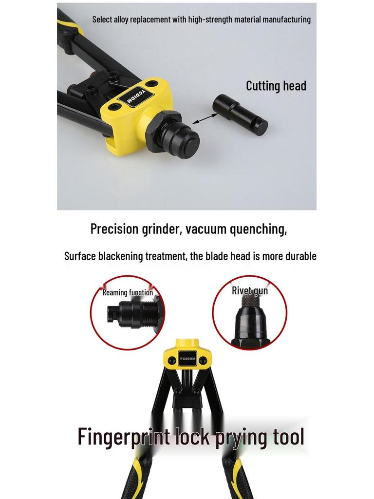 Fingerprint Lock Hole Expander - Anti-theft Installation Tool, Sheet Metal Door Reaming, Locksmith Manual Tool