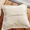 50x50cm Cotton Pillow Cover Throw Pillowcase Vintage Handmade Crochet Floral Pattern Zippered Cushion Case Sofa Hand Wash Only