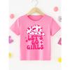 European Sizes YBY Girls "Let's Go Girls" Letter Print Hat Fashionable Trendy Novelty T-Shirt