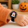 Velvet Wristband Party Favors Stuffed Halloween Slap Bracelets for Kids, Plush Pumpkin Ghost Skull Cute Wrist Kids Holiday Goodie Bag Fillers