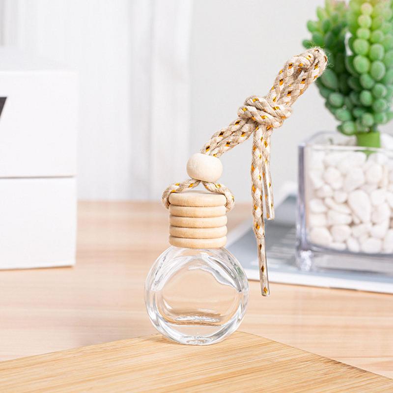 Car Aromatherapy Bottle Pendant Car Diffuser Bottles Empty Car Hanging Glass Bottle Mini Empty Pendant Perfume Aromatherapy