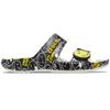 Smiley X Crocs Classic Outdoor Flat Heel Slippers Black and Yellow Unisex