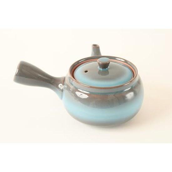 Mino Ware Teapot Light Blue Brown Gradient Strainer 320ml Made Japan SYK010