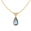 Fashion Classic Tears of the Blue Ocean Pendant Necklace Women's Choker Fashion Titanium Steel Gold-plated Necklace Luxury Gifts