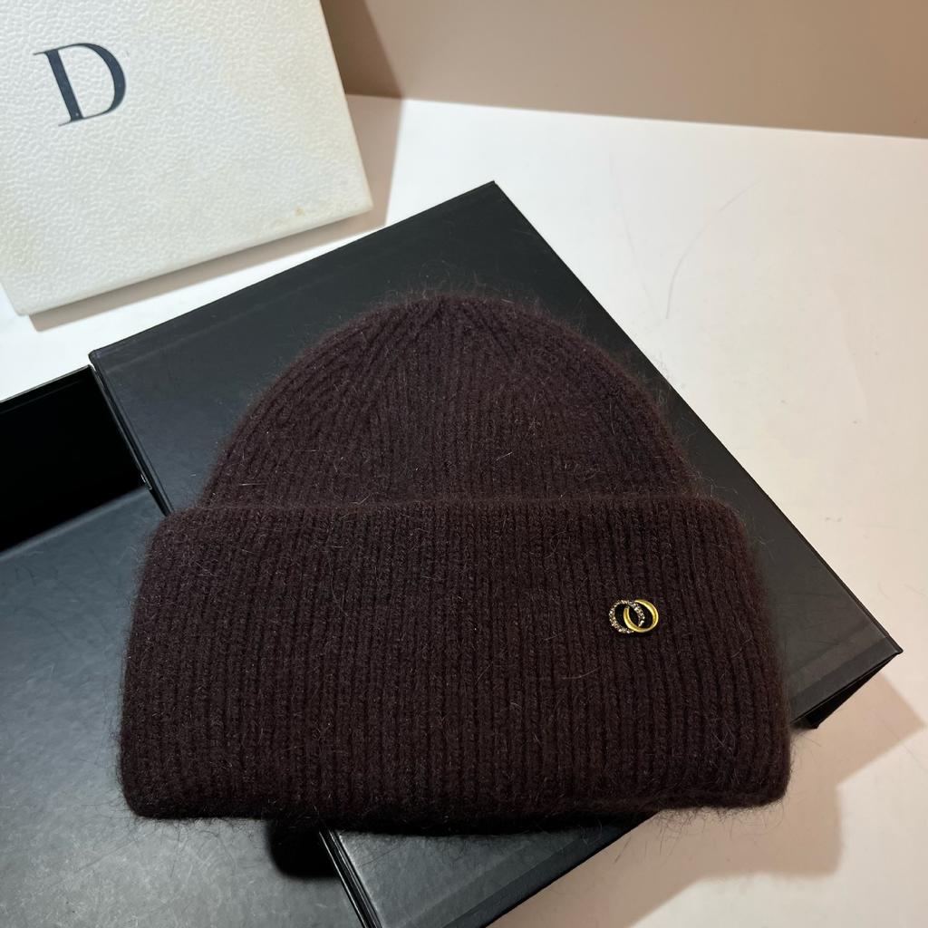 Xiaoxiangfeng Double-circle Knitted Hat Winter Russian Outdoor Warm Rabbit Fur Ear Protection Hat French Premium Wool Hat