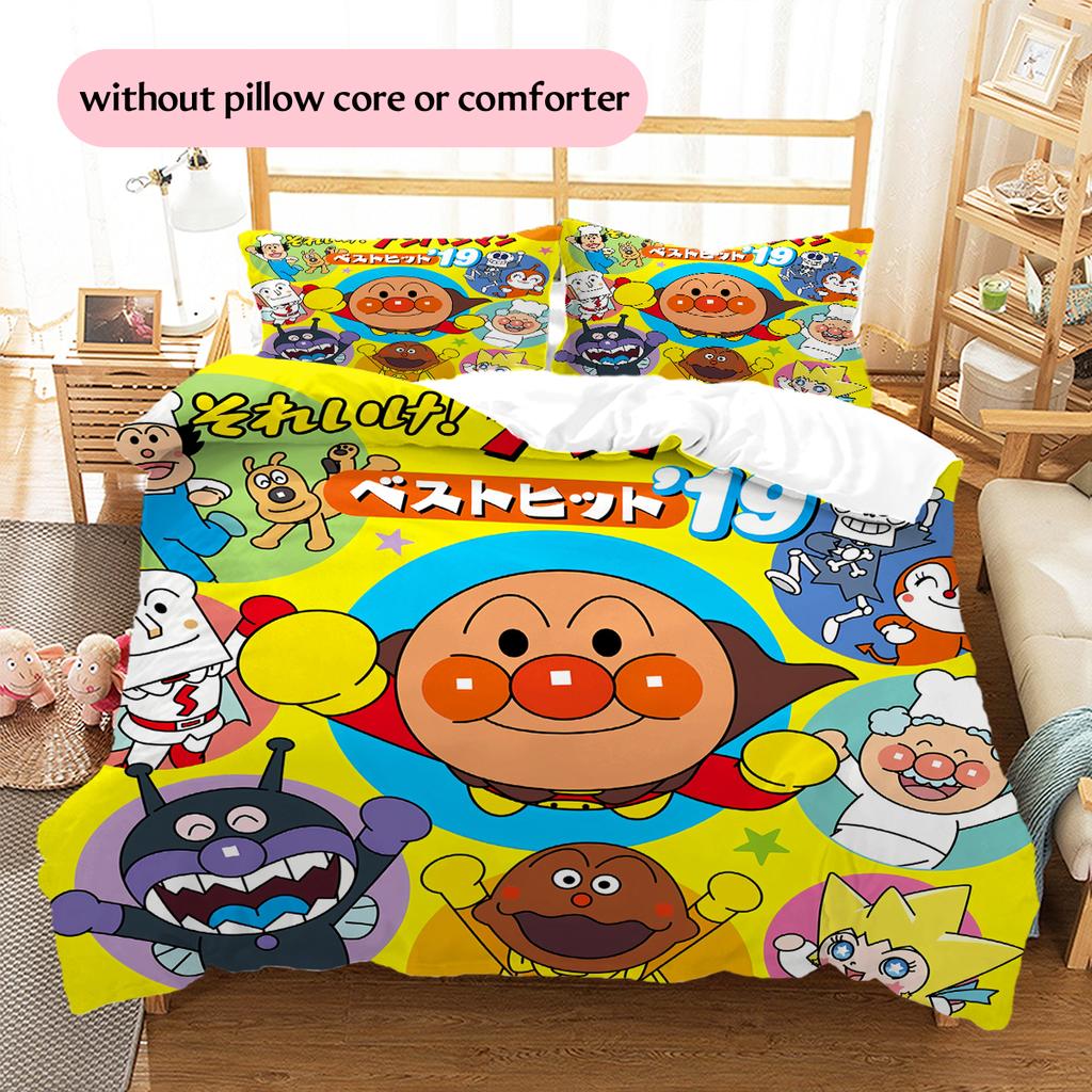 Anpanman Cute Style Bedding Set Duvet Cover Pillowcase No Filler, Soft Home Bedroom Decor, Perfect Gift for Fans.chl