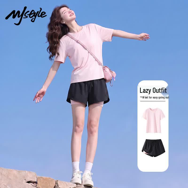 Women s Quick-Dry Running & Fitness Shorts Set