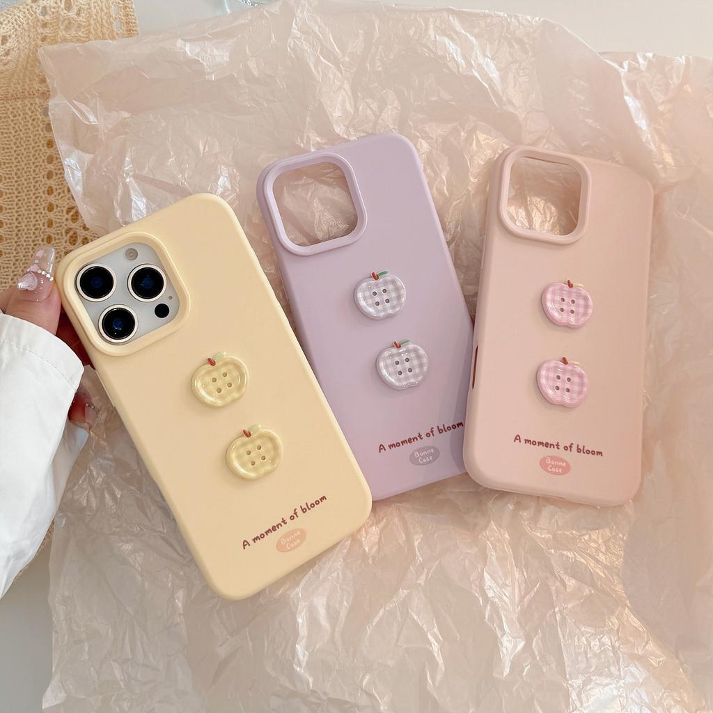 Cute and Playful Little Apple iphone16Applicable17promax Mobile Phone Shell for iphone14Silicone13Three-Dimensional15Soft