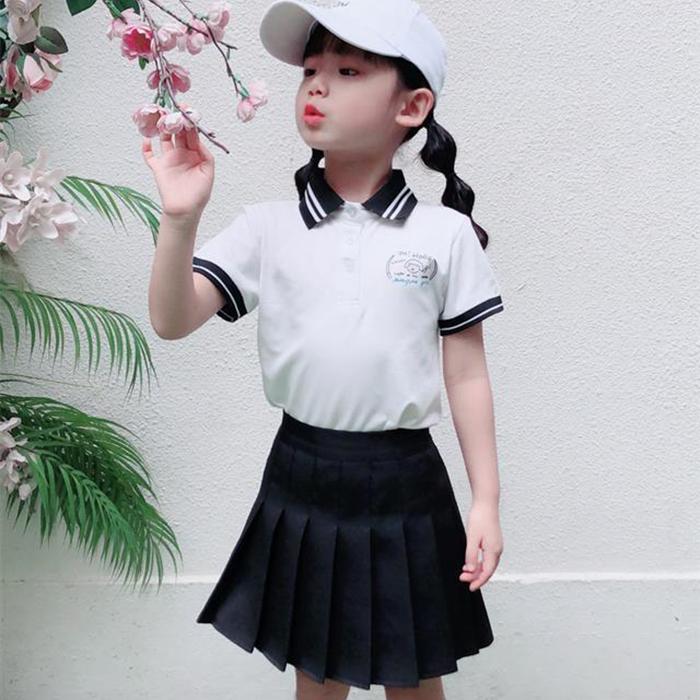 Sommar Vardaglig 4-8 10 12 År Barn Skola Enfärgad Träning Danskjol med Shorts Plisserad Rutig Kjol för Babyflicka