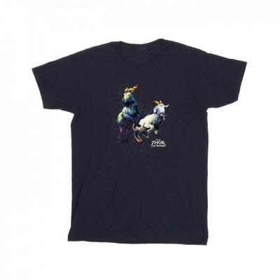 Marvel Mens Thor Love And Thunder Toothgnasher Flames T-Shirt