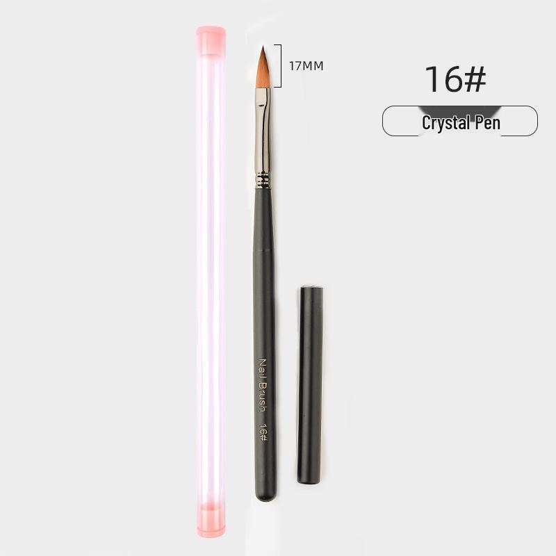 Japanese Nail Art Pen Set: 16-Piece Gel Polish Liner, Drawing, Carving, and Blending Brushes.