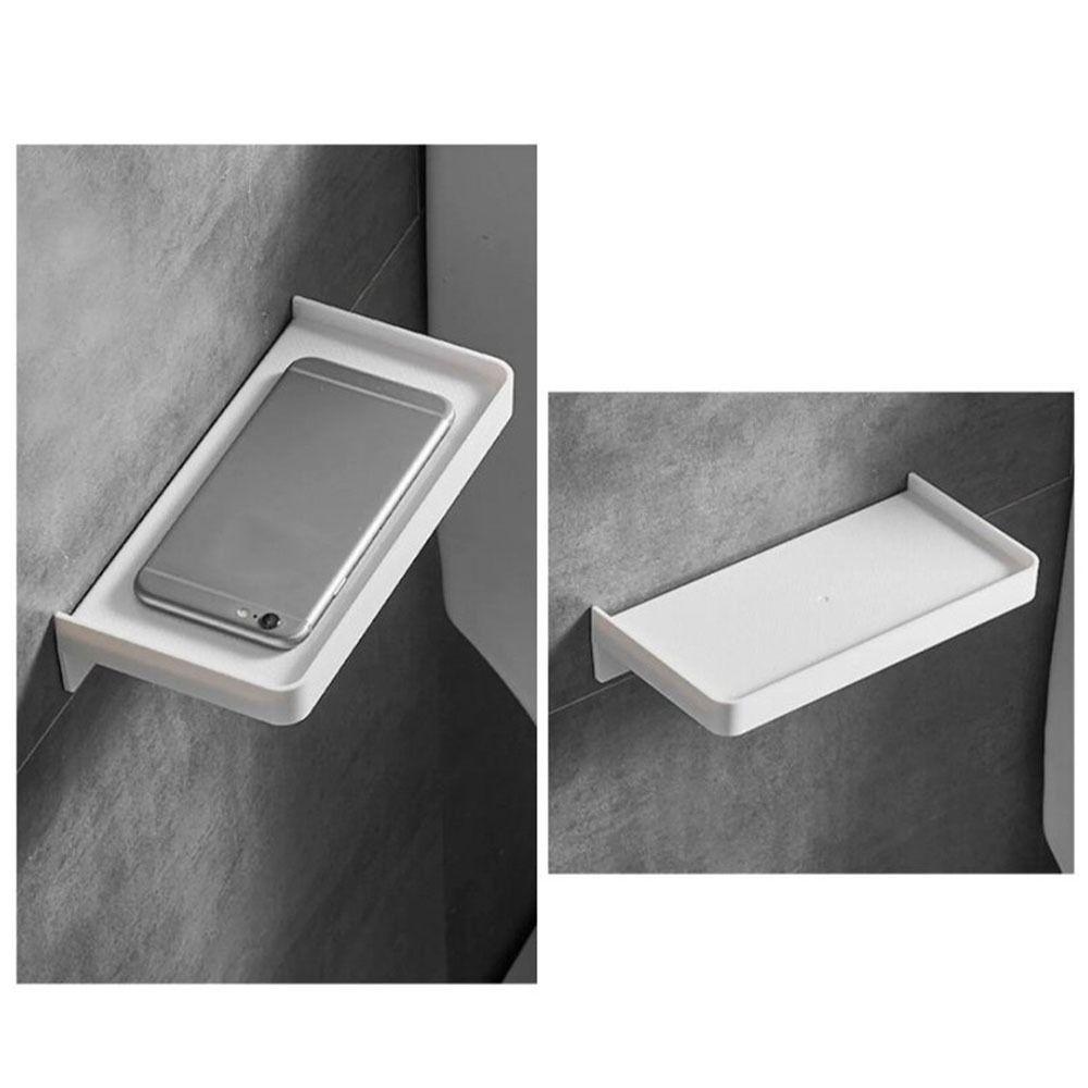 Punch-Free Phone Storage Rack Wall Mounted Shower Basket Paper Stand Toilet Phone Holder  Bathroom