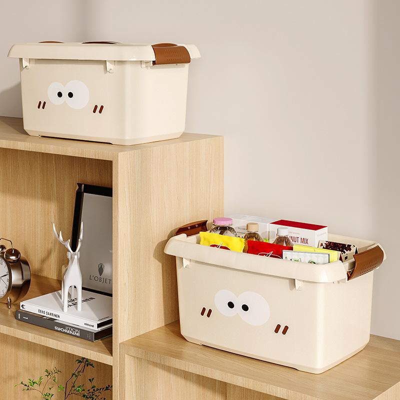 Cute Storage Box Home Cute Cartoon Storage Box Plastic Storage Box Suitcase Desktop Cosmetic Box Medicine Storage Boxes