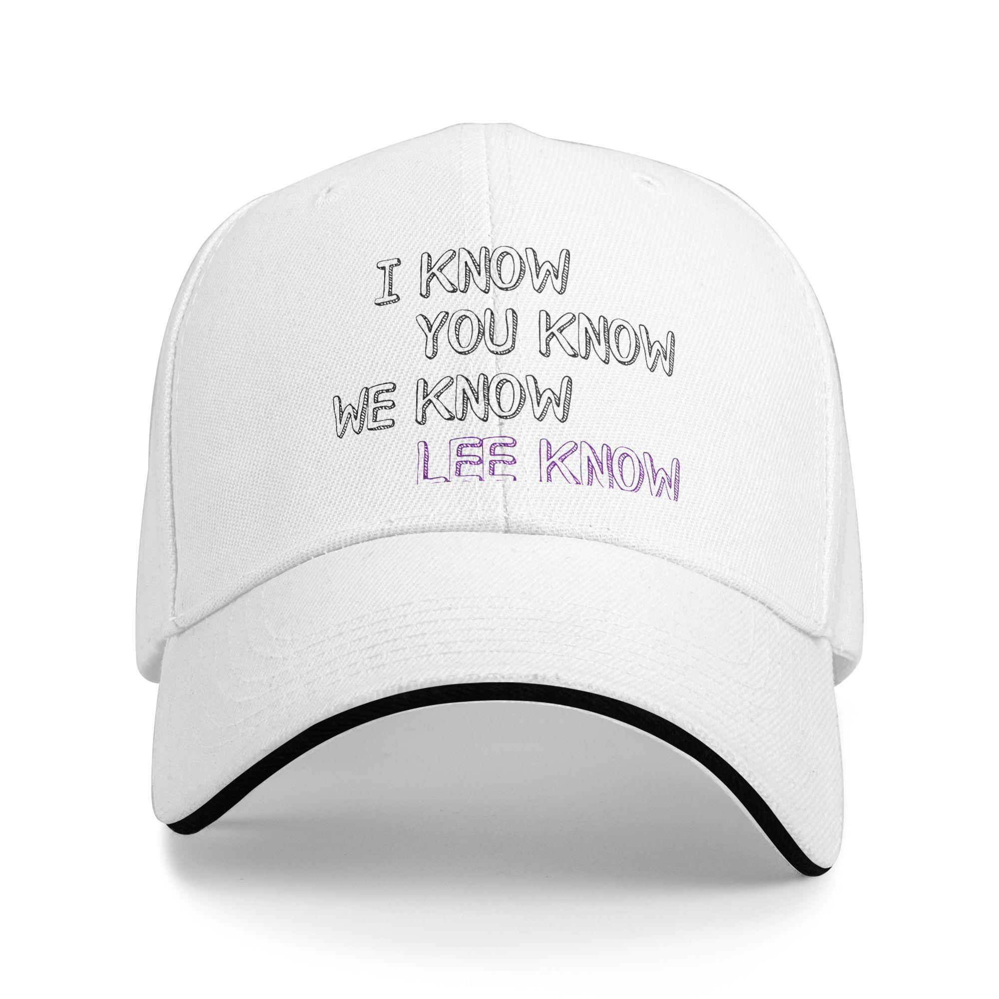 Ich Weiß Du Weißt Wir Wissen Lee Know Kpop Sandwich Mütze Herren Damen, Modische Hüte Trucker Cap Verstellbar Polyester Baseballkappe Sommer One Size