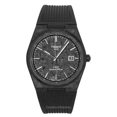 PRX Carbon Synthetic Strap Black Dial Automatic T137.907.97.201.00 100M Men's Watch