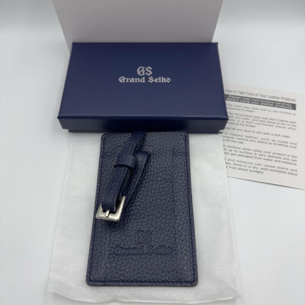 Grand Seiko watch with name navy leather novelty Spring tag, strap, men's/ women's, item, Drive.