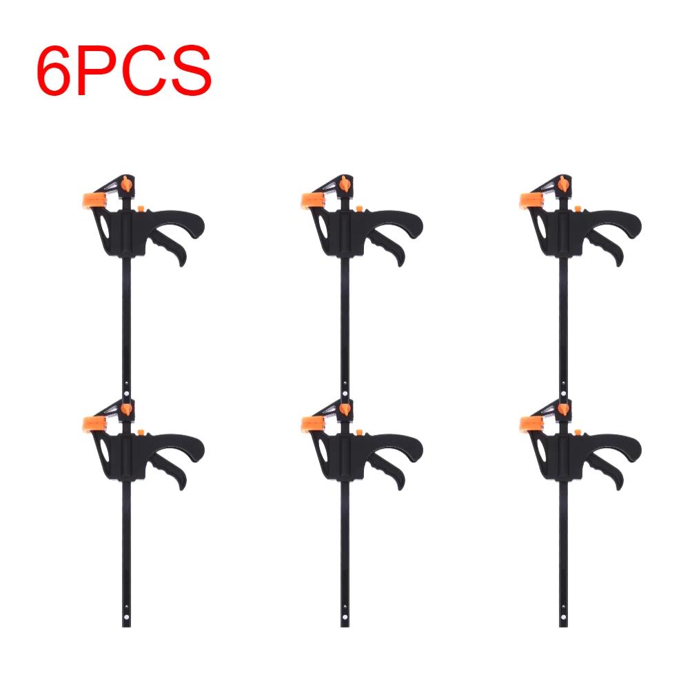 1-10pcs 4inches Woodworking Clamp F-Type Nylon Quick Clip Woodworking Hard Grip Release Squeeze Ratchet DIY Hand Tool Kit Gadget