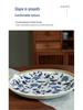 Blue and White Linglong Deep Ceramic Plate - High-End Retro Tea Tray Dish for Home Use