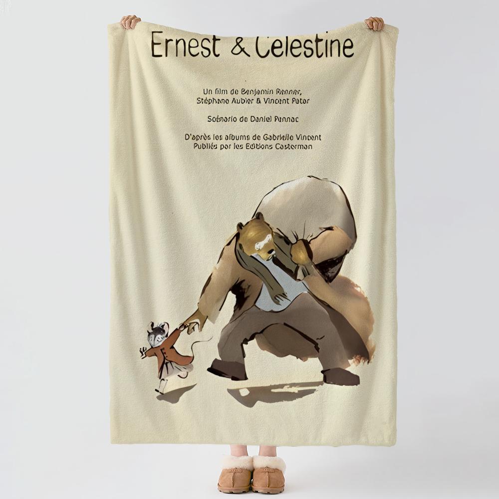 Künstler E-Ernest Celestine-e Werf Dicke Komfort Flanell Steppdecke, Mehrzweck-Nutzung Innen Außen Tägliches Nickerchen