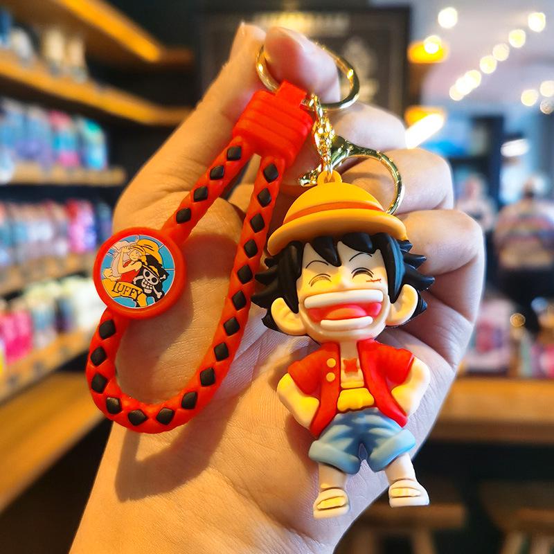 Cartoon Knit Luffy & Zoro Keychain Pendant