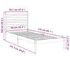 Solid Wood Bed Extra Long Without Mattress White 90x210 Cm