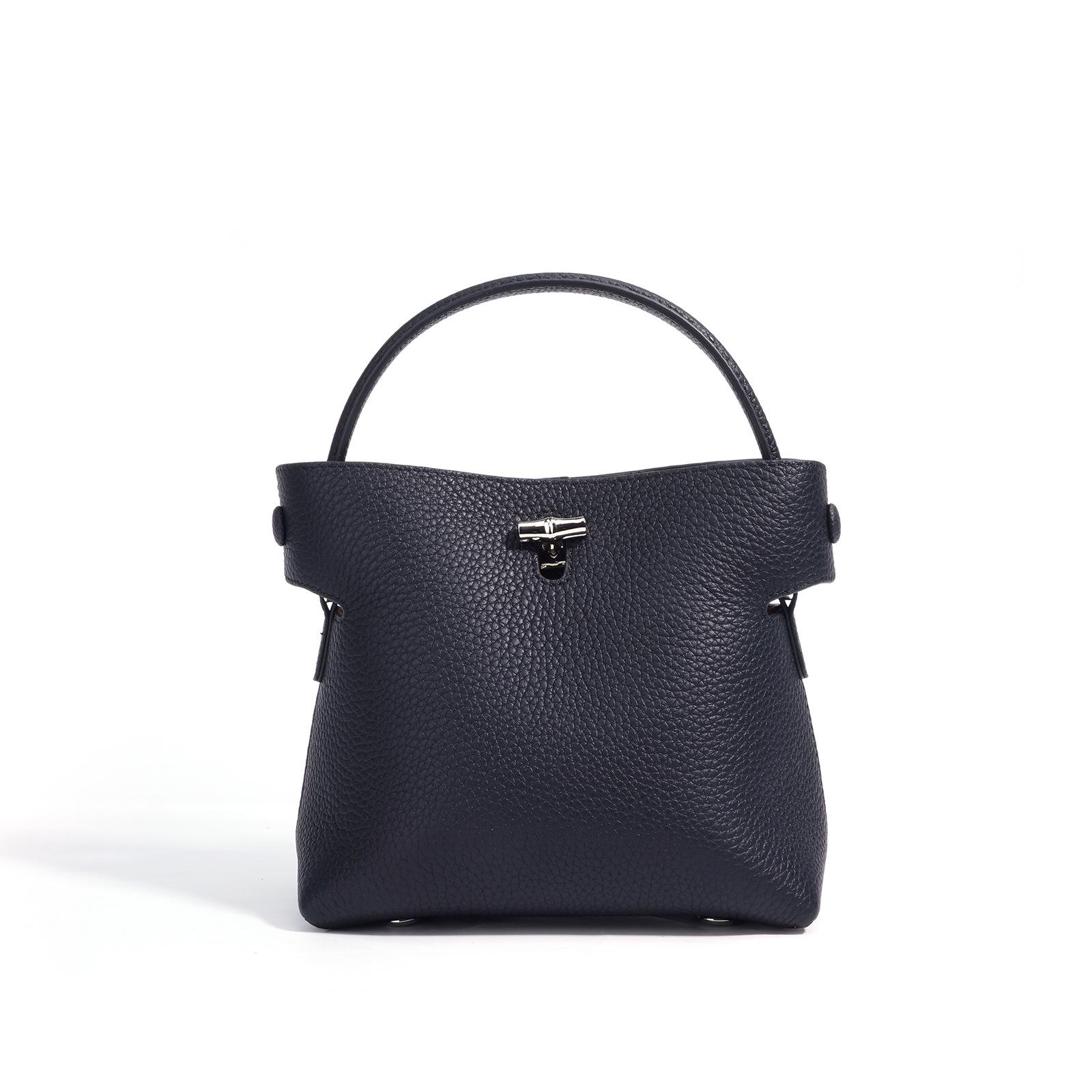 

Новая сумка-ведро из бамбука, высококлассная сумочка, универсальная, для поездок на работу, модная сумка-мессенджер, женская сумка, изысканная чёрный