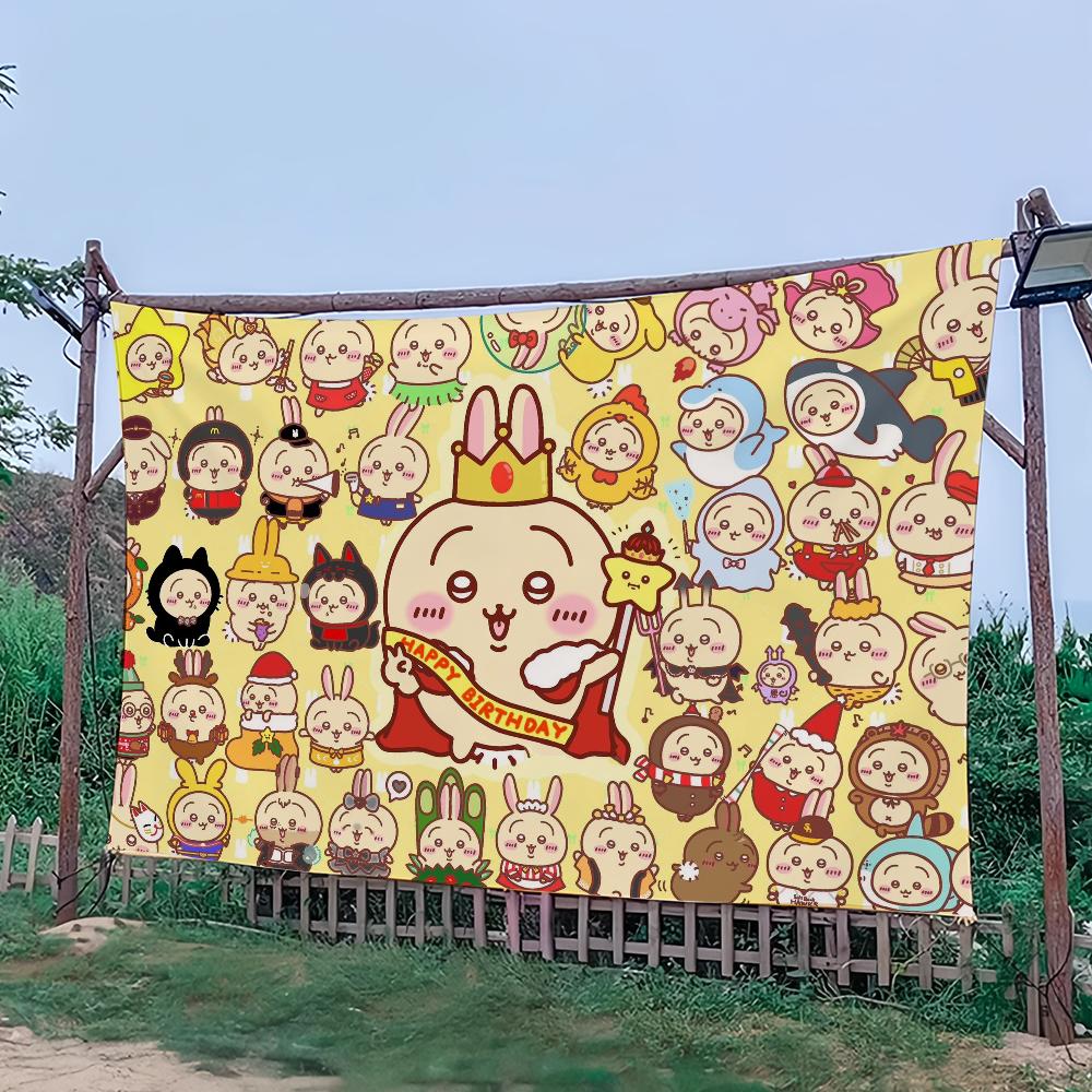 flag Cute Decoration D Outdoor Picnic Party Art Hanging Home Camping Party Banner Best C-Chiikawa sellers