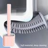 Flexible Toilet Brush Cleaner Long Handle Hanging Silicone 360 Degree No-Dead-Corner Flexible Cleaner Brush Holder Set Bathroom