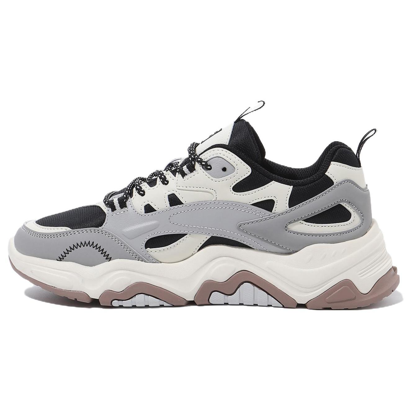 

FILA Tiny Rumble V2 Cushioning, Wear Resistant Low top Casual Shoes Unisex Black White Gray 1JM02757F_021 36.5
