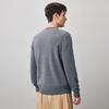 Men's 100% Wool Round Neck Thick Knitted Sweater